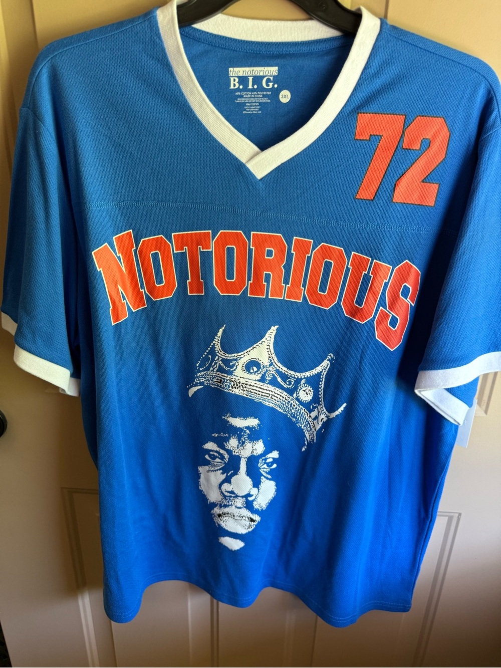Notorious B.I.G. Blue Short Sleeve Tee - Notorious Graphic